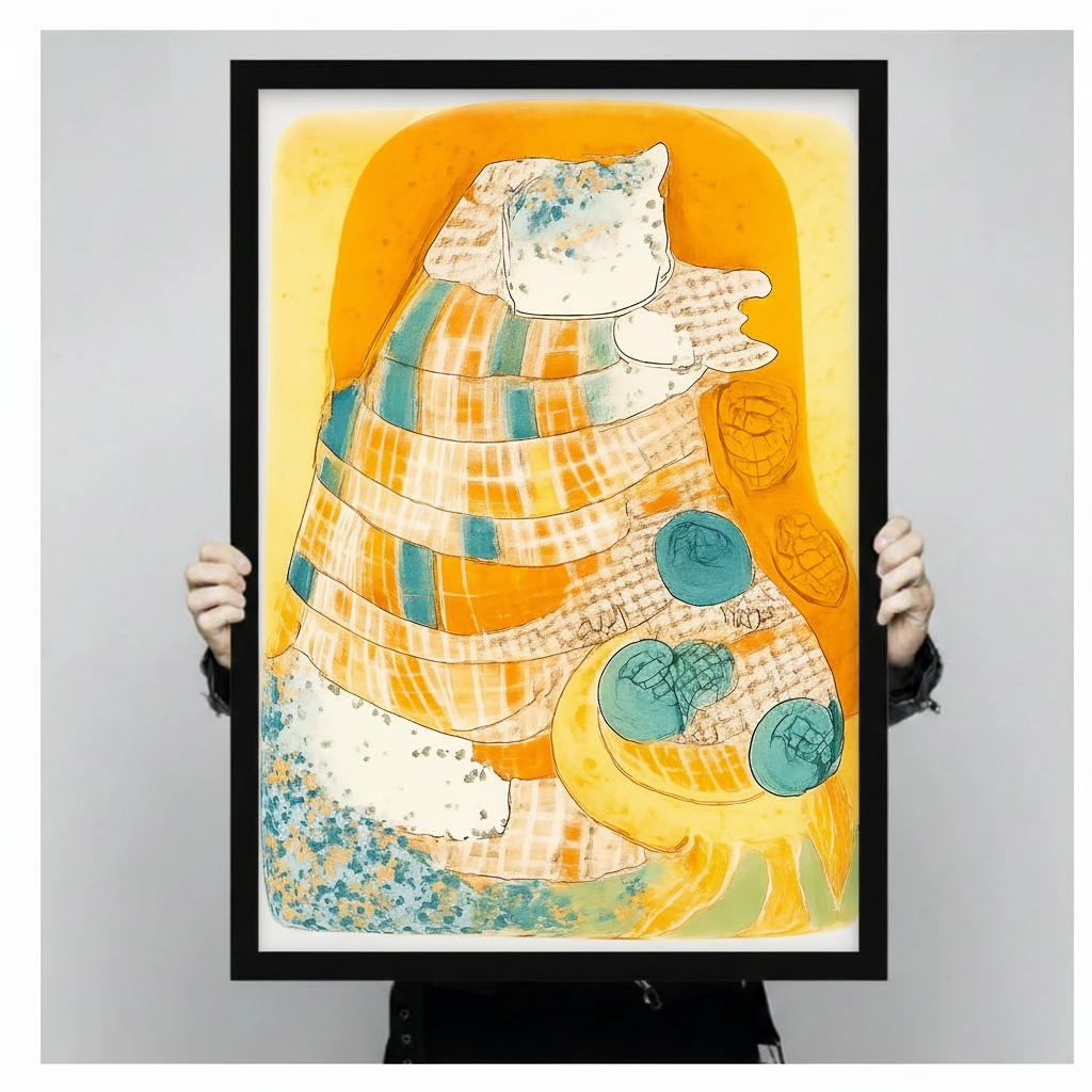 Abstract Shell Mixed Media Canvas Wall Art