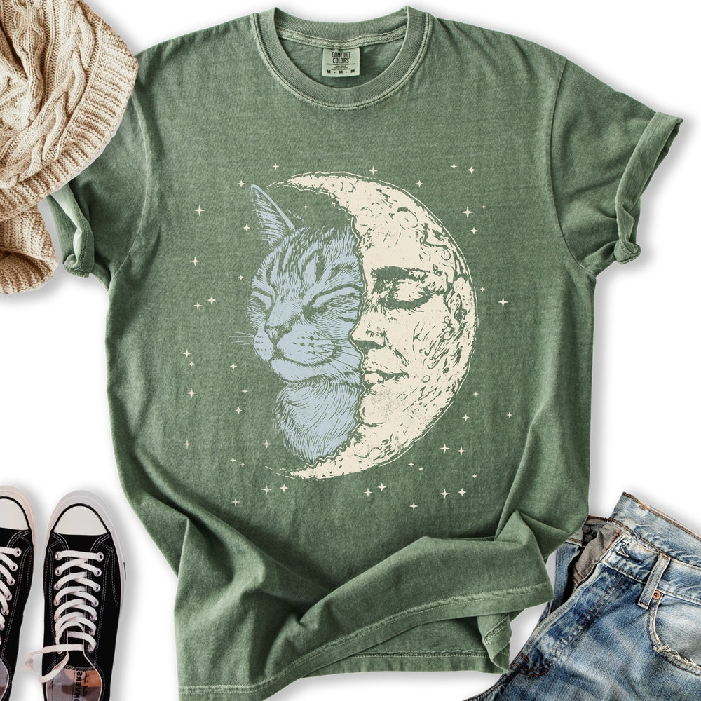 Celestial Cat Moon Relaxed Tee