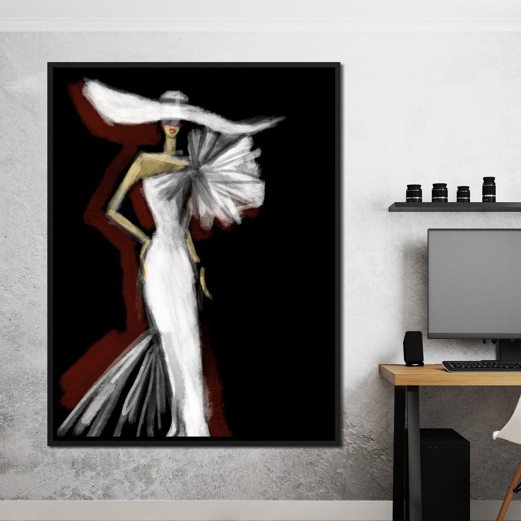 The White Dress Canvas Wall Art