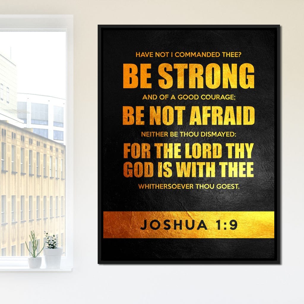 Joshua 1:9 Canvas Wall Art