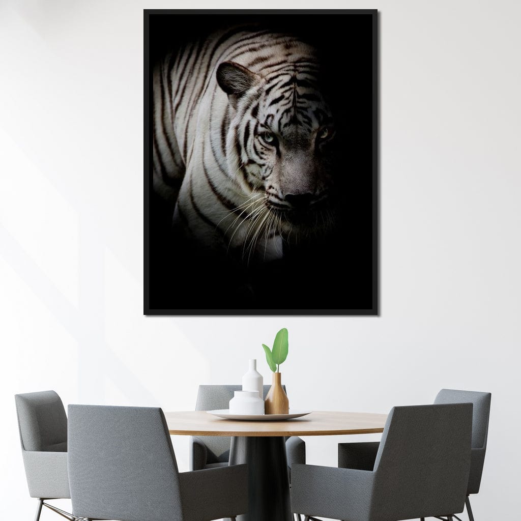 Black and White Tiger Canvas Wall Art