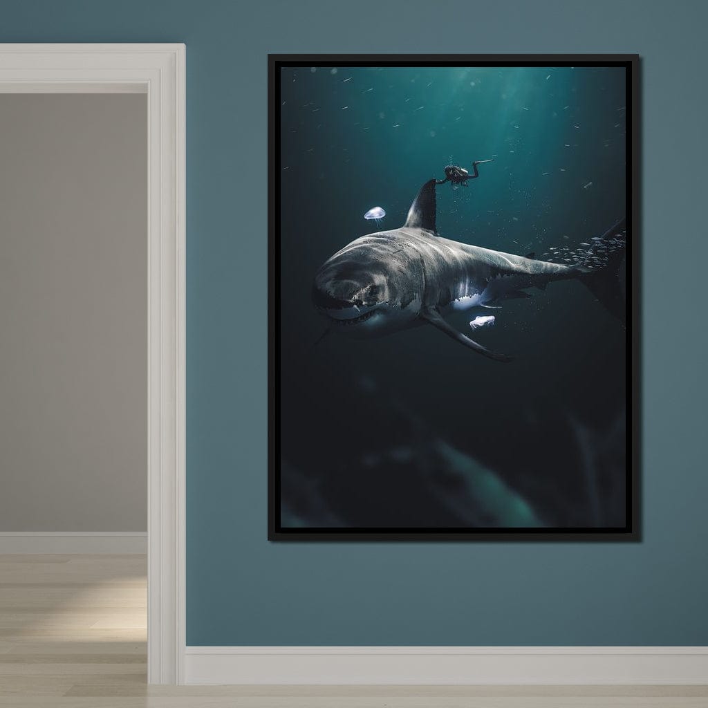 Megalodon Canvas Wall Art