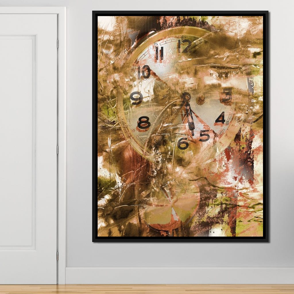 Psychedelic Clock Canvas Wall Art