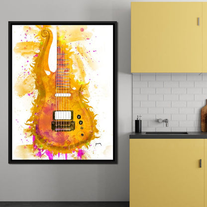 Prince's Guitar Canvas Wall Art