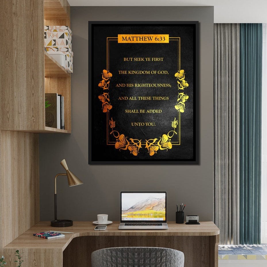 Matthew 6:33 Canvas Wall Art