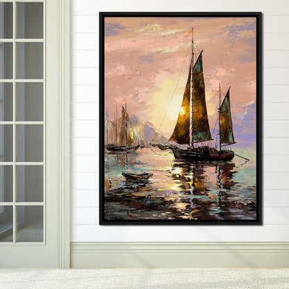 Spanish Sailing Boats Canvas Wall Art