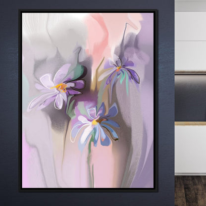 Purple Daisies Canvas Wall Art