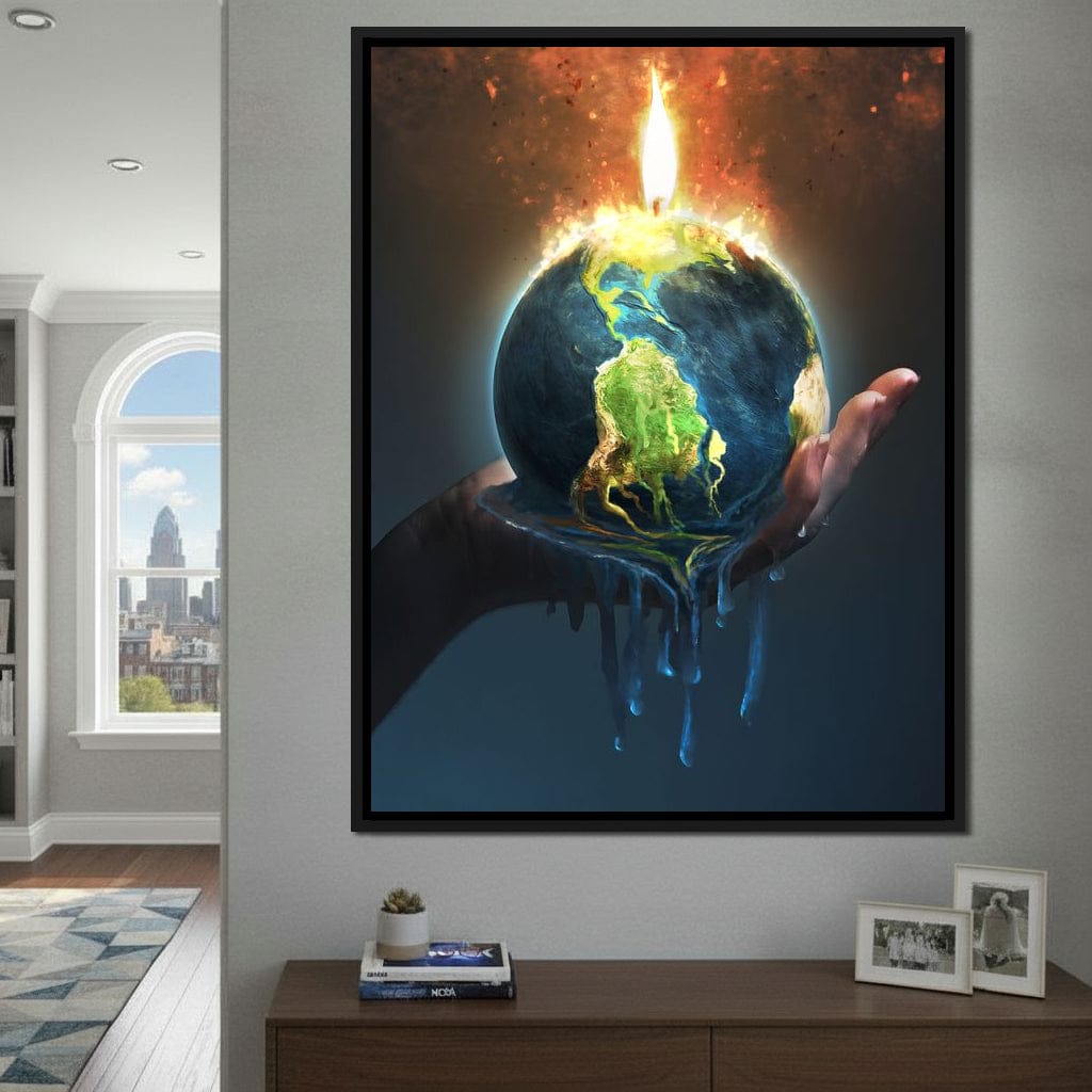 Holding the Earth Canvas Wall Art