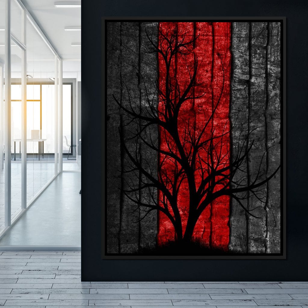 Silhouette Tree Canvas Wall Art