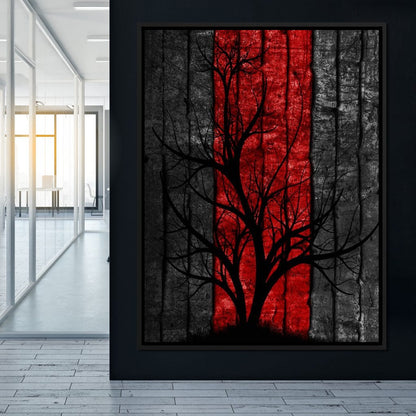 Silhouette Tree Canvas Wall Art