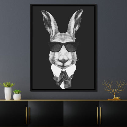 Dressed Up Rabbit Canvas Wall Art