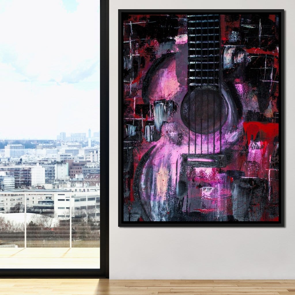 Abstract Guitar Canvas Wall Art