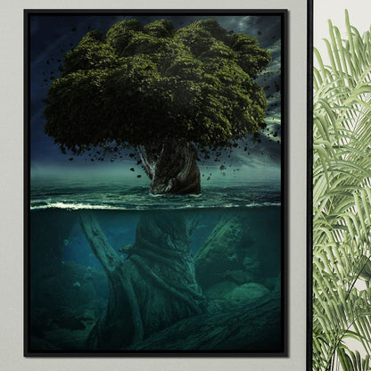 Alone in Depth Canvas Wall Art