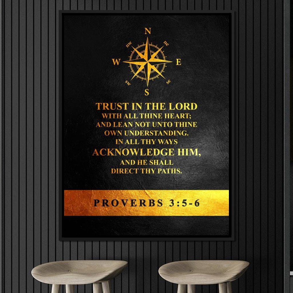 Proverbs 3:5-6 Canvas Wall Art
