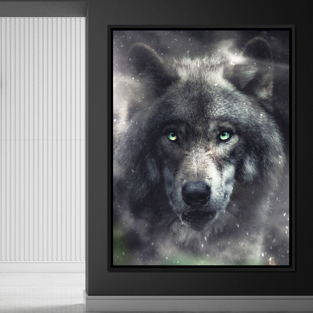 Midnight Wolf Canvas Wall Art