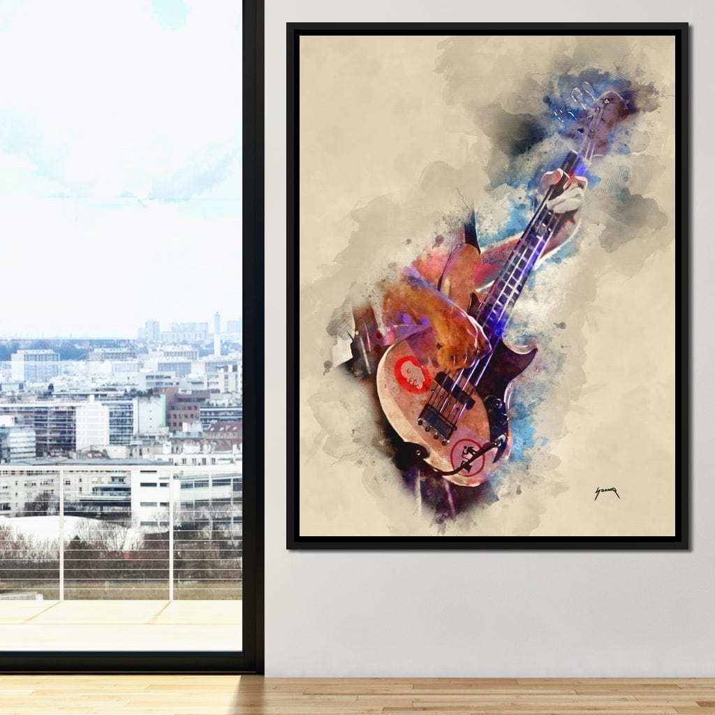 Flea's Bass Guitar Canvas Wall Art