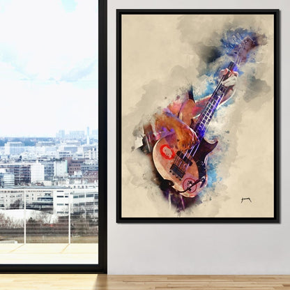 Flea's Bass Guitar Canvas Wall Art