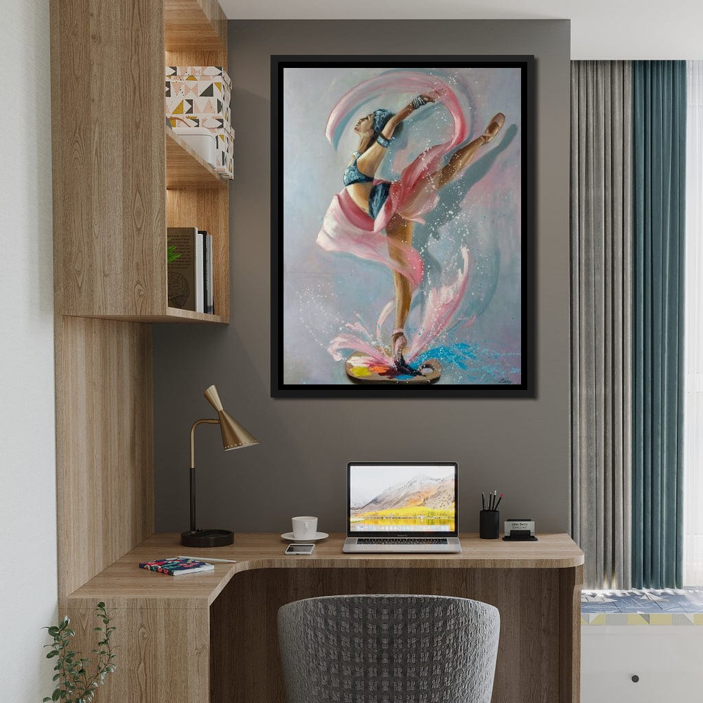 Ballet Dancer Artist Palette Canvas Wall Art