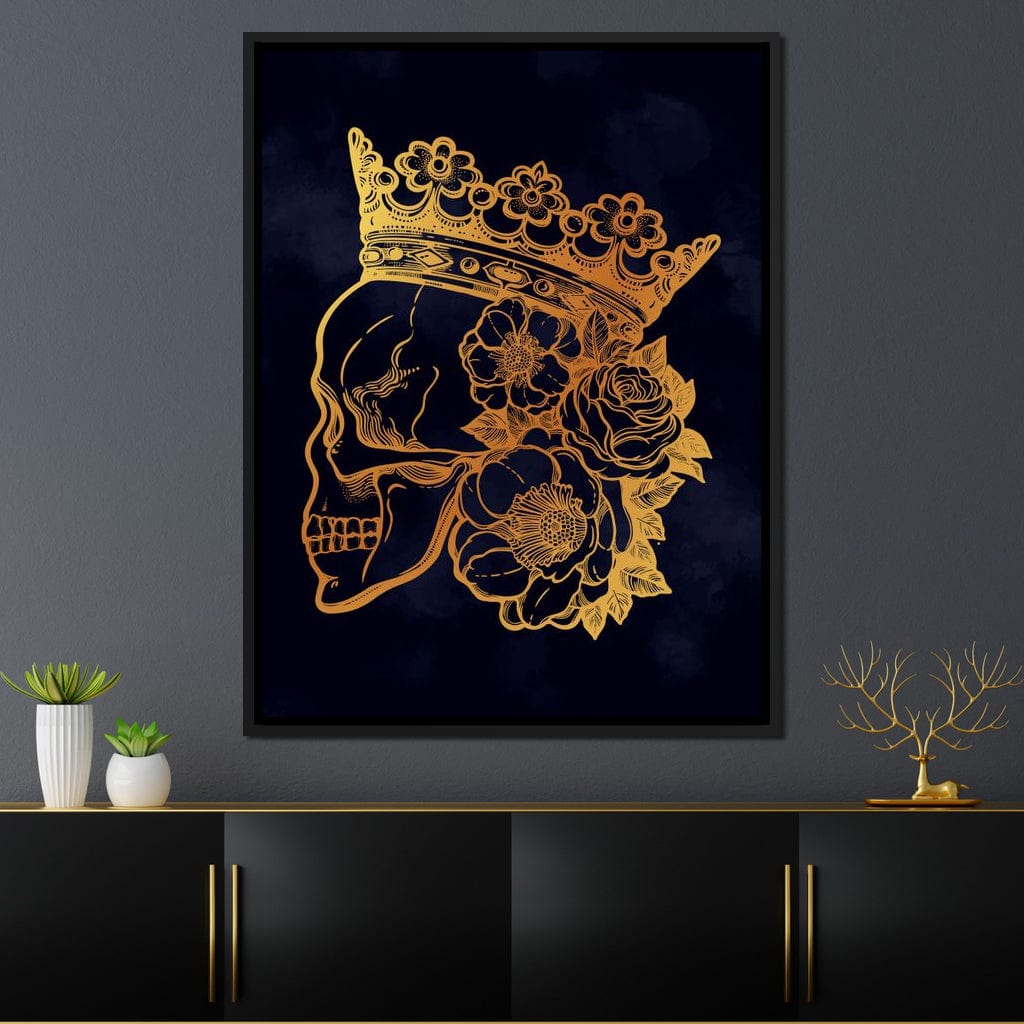 Skull Crown Canvas Wall Art