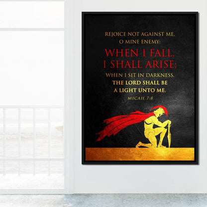 Micah 7:8 Canvas Wall Art