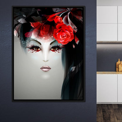 Geisha Portrait Canvas Wall Art