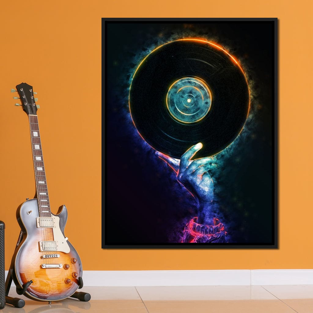 Neon Vinyl Canvas Wall Art