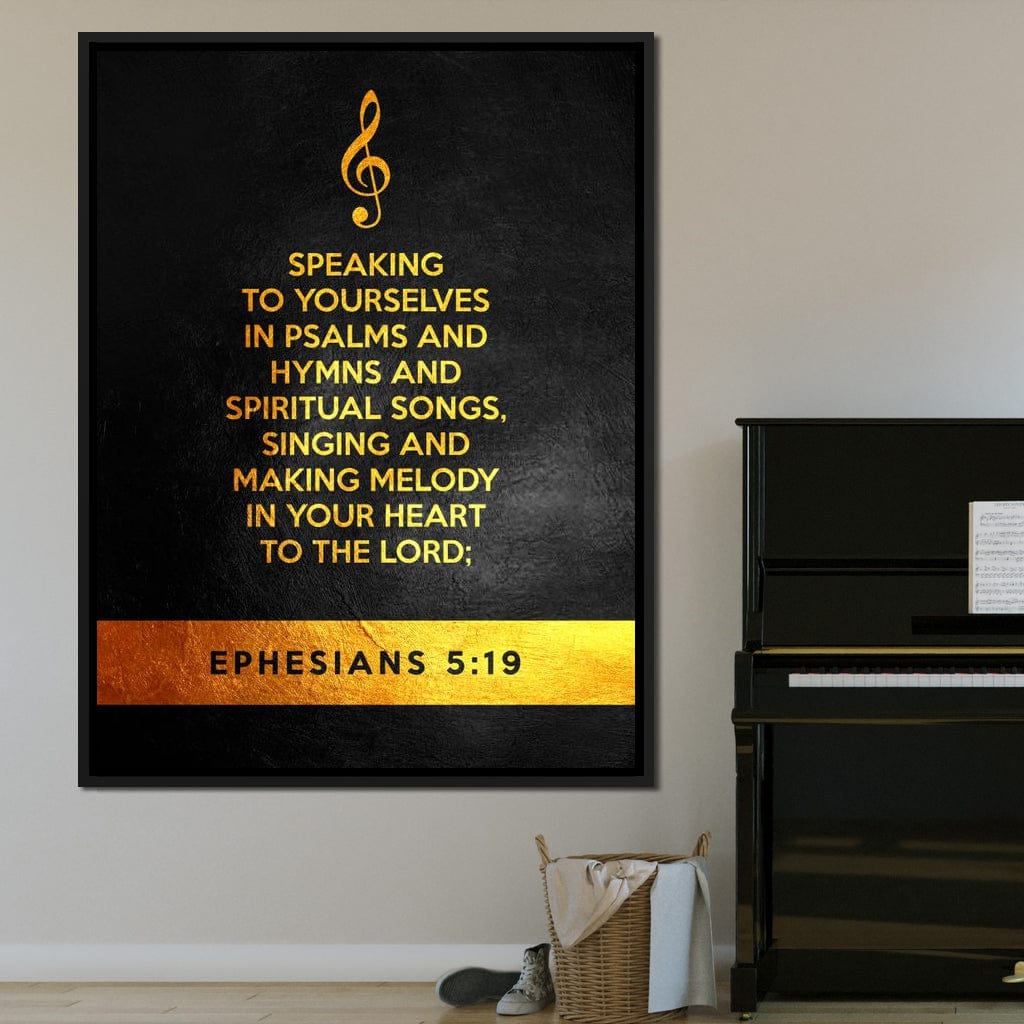 Ephesians 5:19 Canvas Wall Art