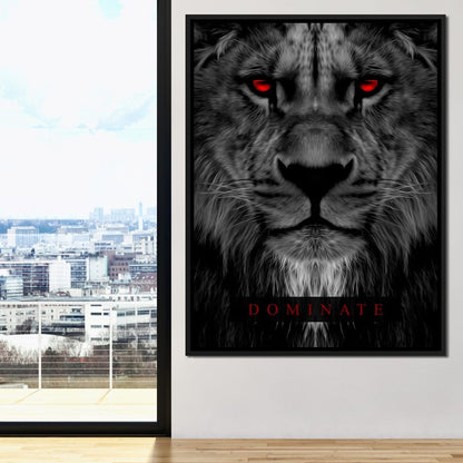 Dominate Lion Canvas Wall Art