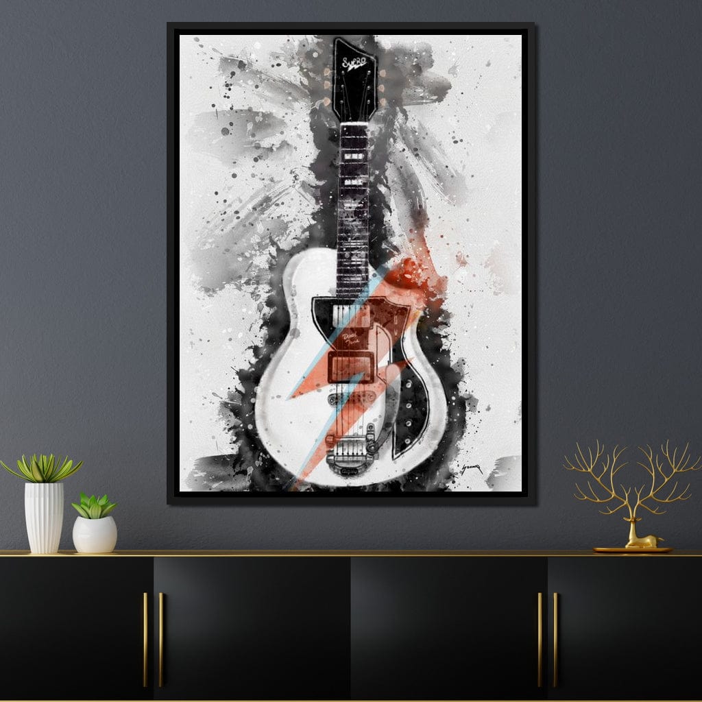 David Bowie's Guitar Canvas Wall Art