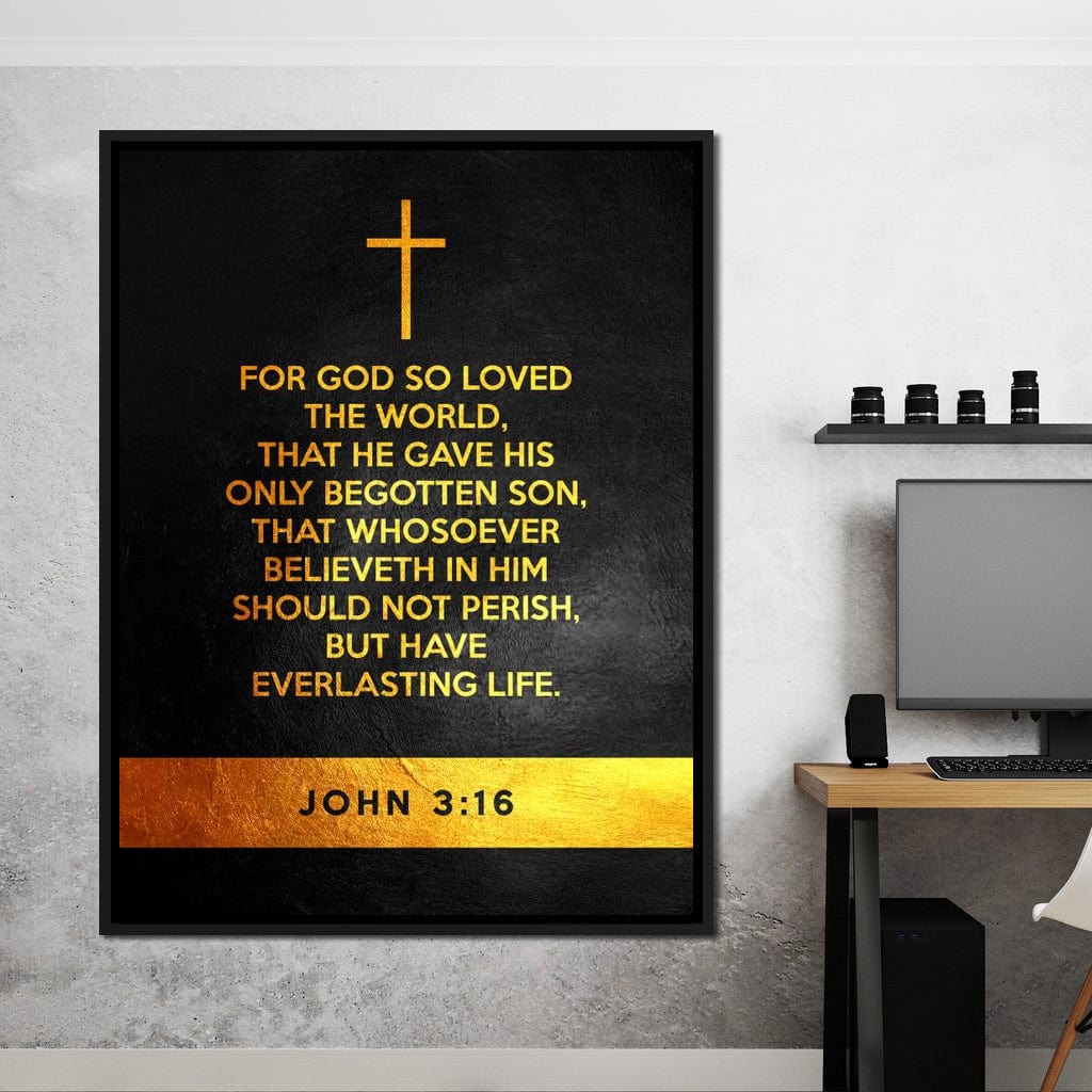 John 3:16 Canvas Wall Art