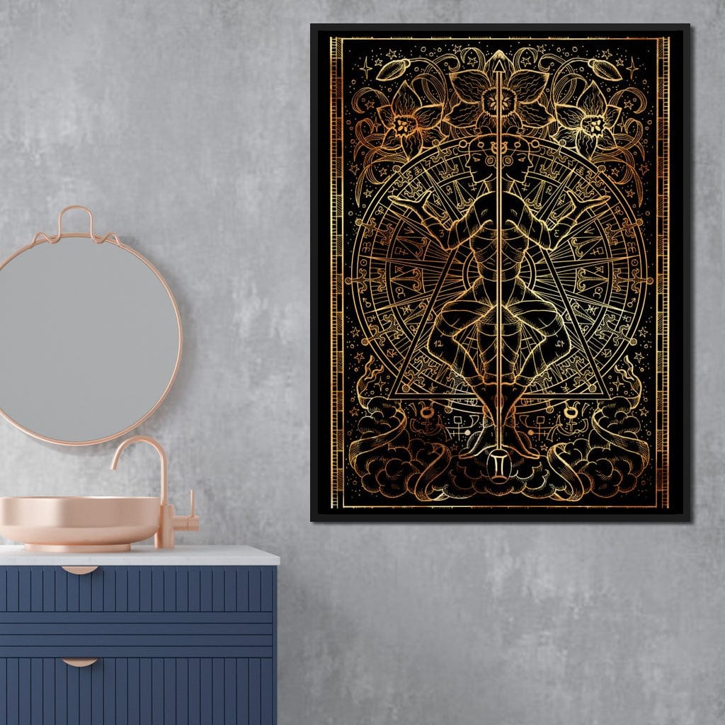 Zodiac sign Gemini Canvas Wall Art