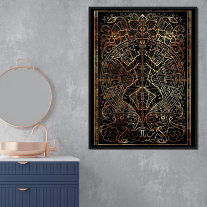 Zodiac sign Gemini Canvas Wall Art