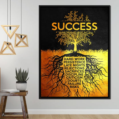 Success Tree Canvas Wall Art
