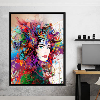 Psychedelic Portrait Canvas Wall Art