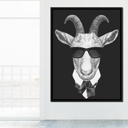 Dressed Up Goat Canvas Wall Art