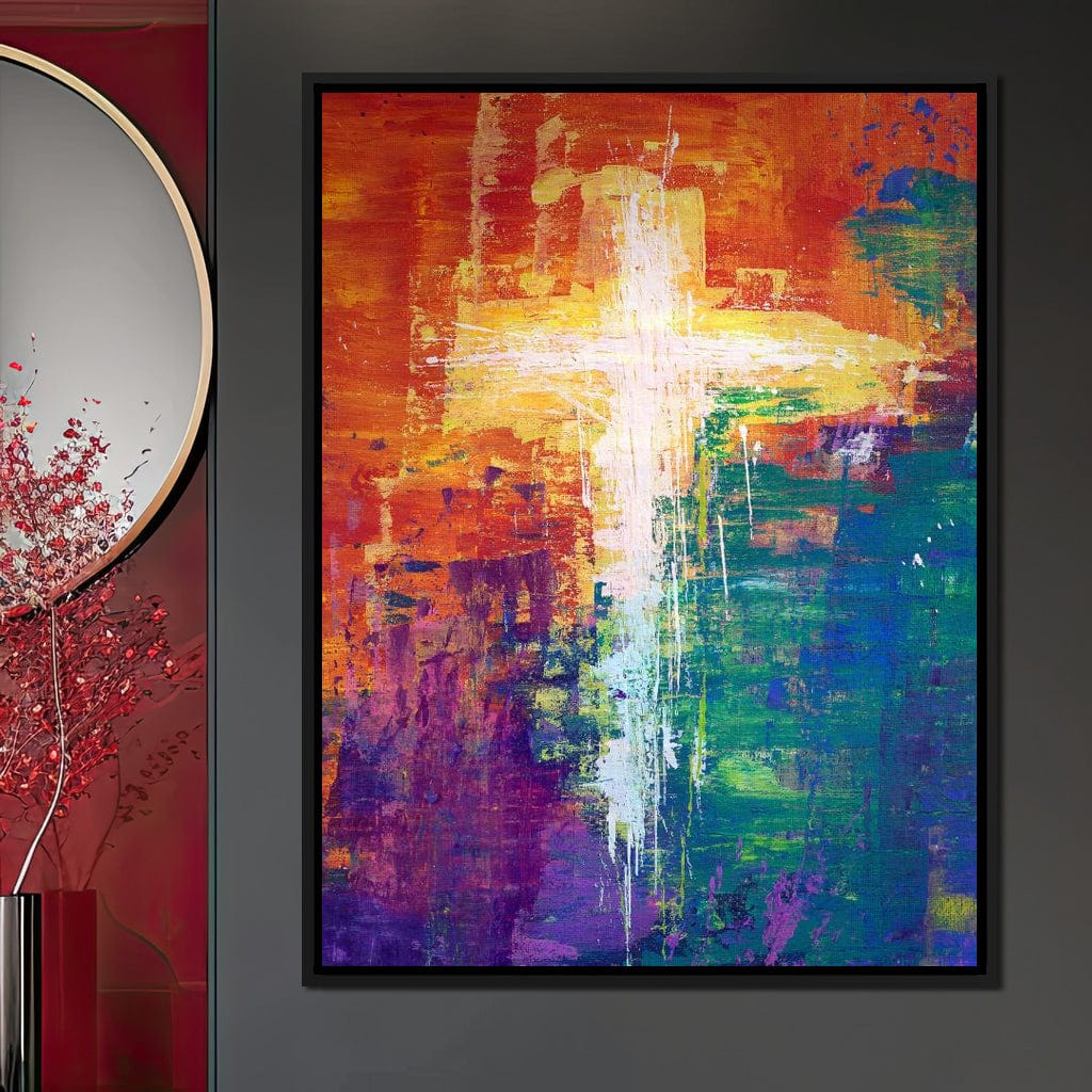 Abstract Cross Canvas Wall Art