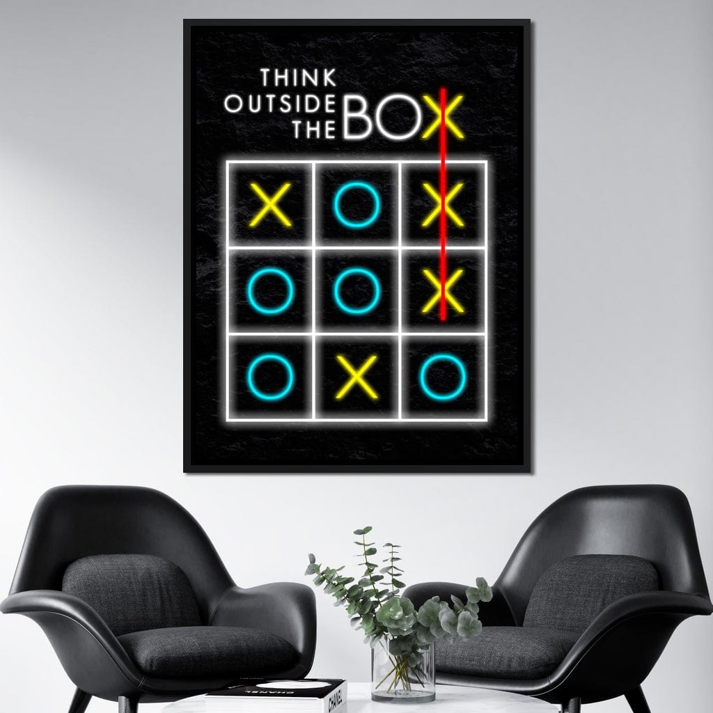 Think Outside The Box Canvas Wall Art