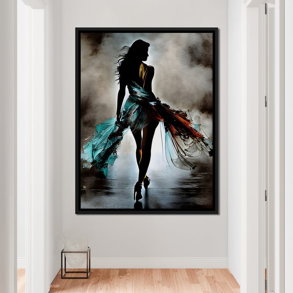Female Portrait Paint Splash 040 Canvas Wall Art