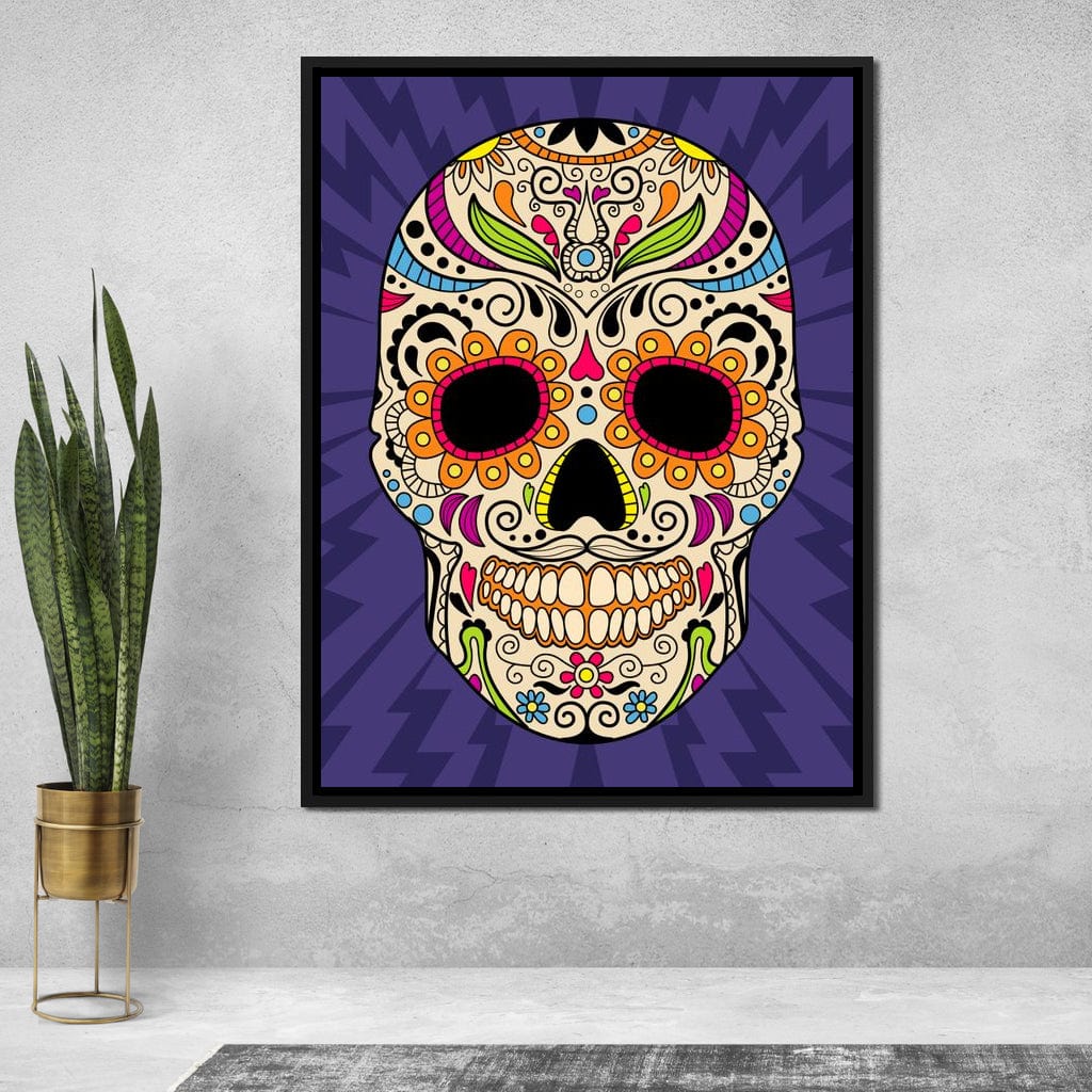 Mexican Skull Canvas Wall Art
