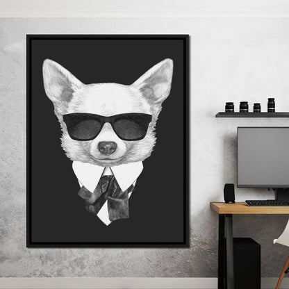 Dressed Up Chihuahua Canvas Wall Art