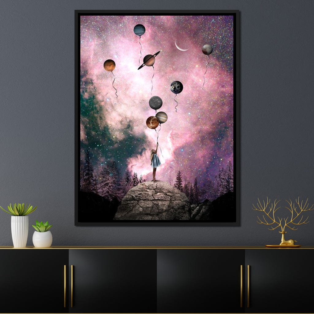 Rose Space Canvas Wall Art
