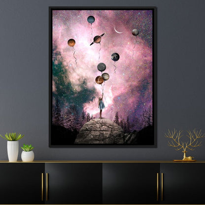 Rose Space Canvas Wall Art