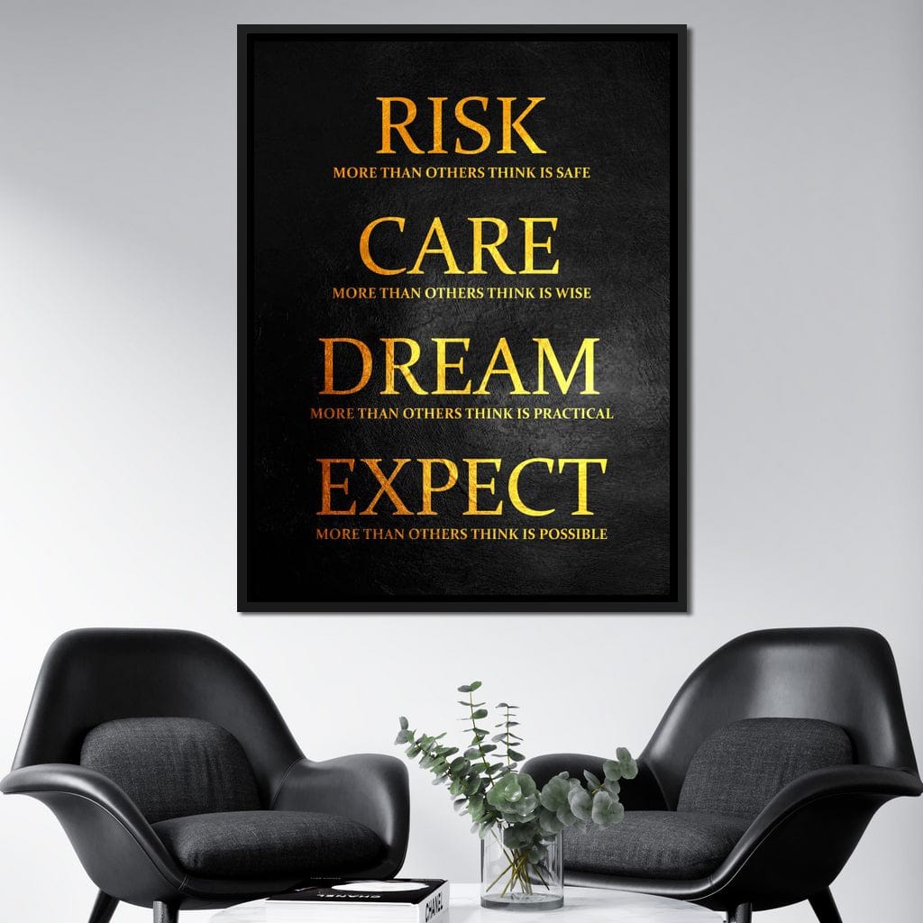 Risk More Canvas Wall Art