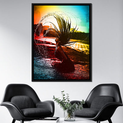 Neon Summer Days Canvas Wall Art