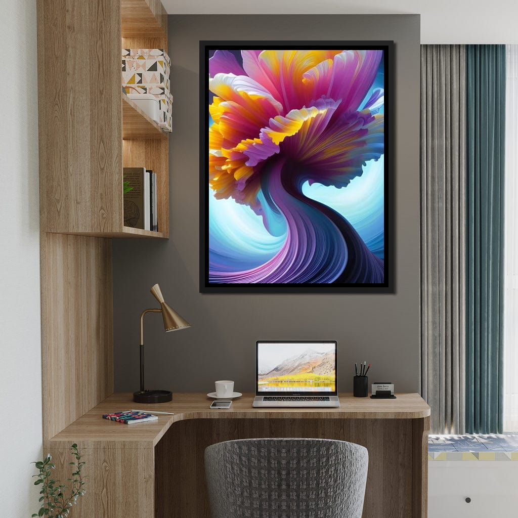 Flower Splash Art Canvas Wall Art
