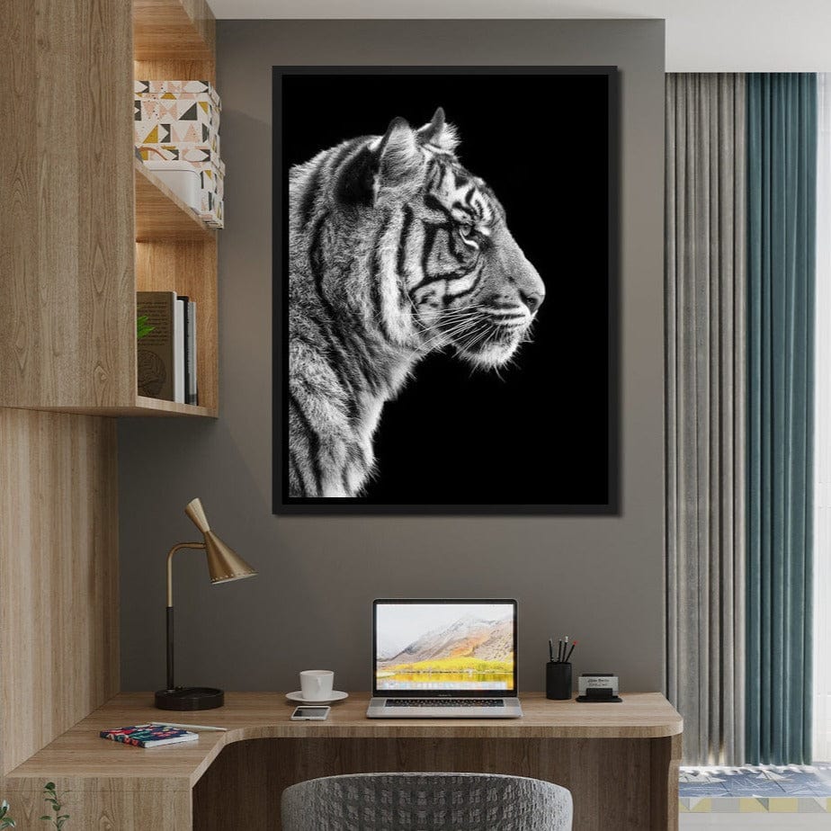 Black and White Sumatran Tiger Canvas Wall Art