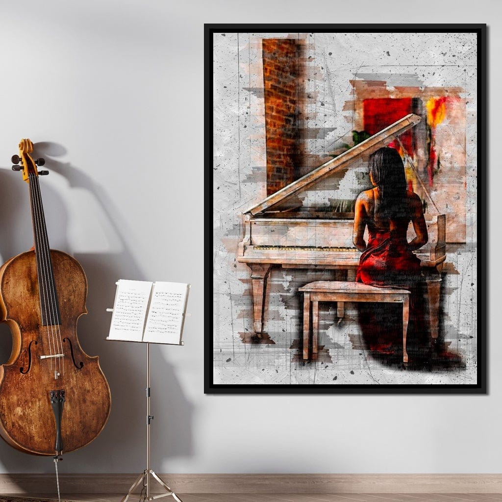 Elegant Sounds Sketch Art Canvas Wall Art