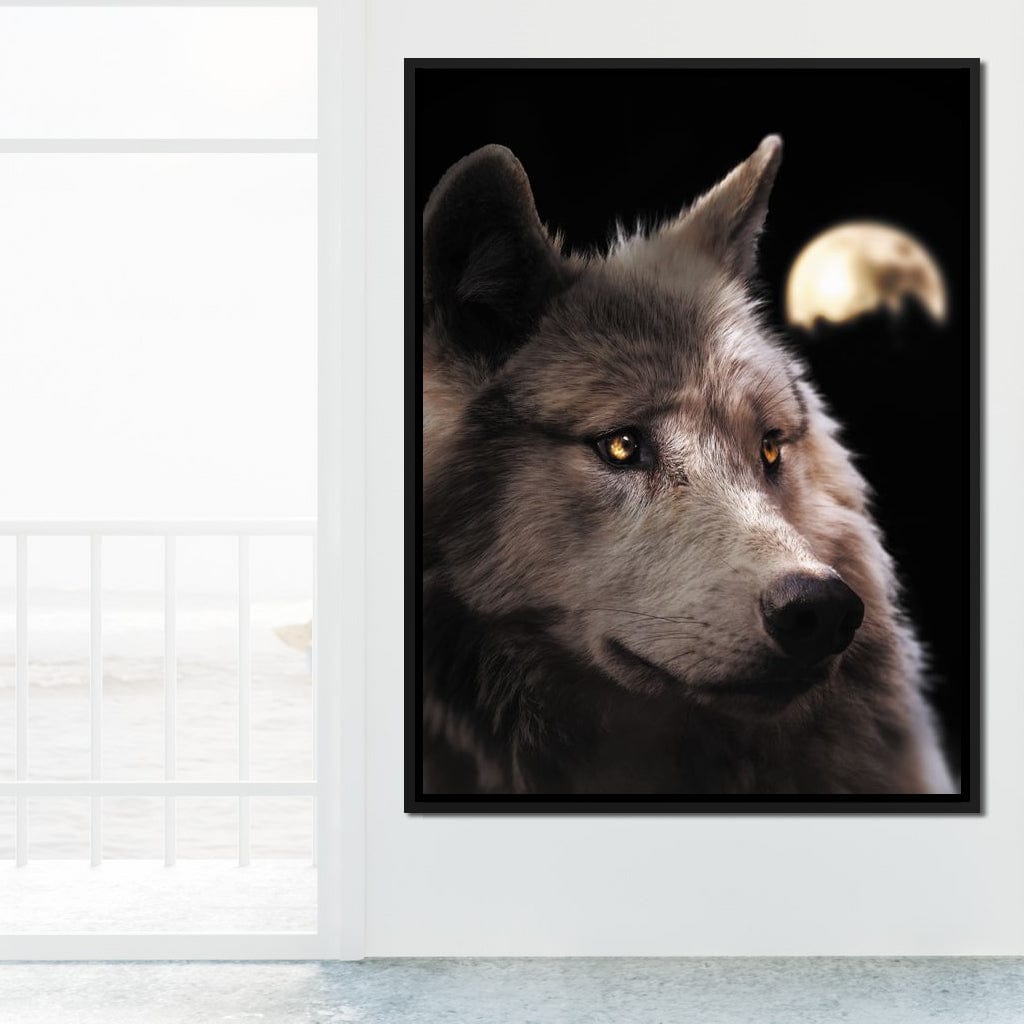 Wolf Moon Canvas Wall Art