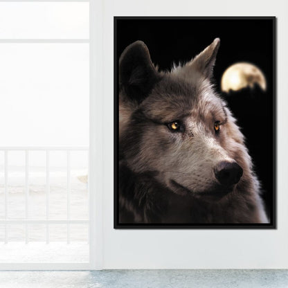 Wolf Moon Canvas Wall Art