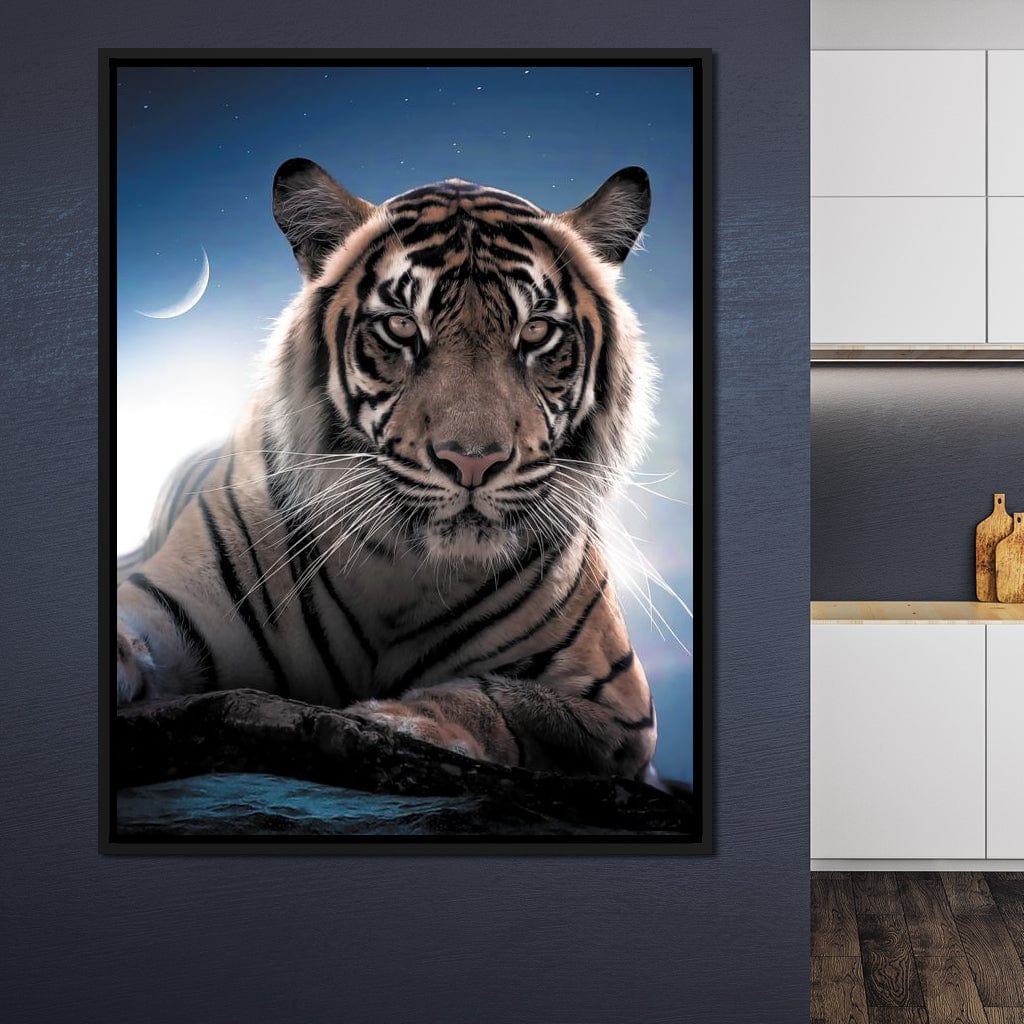 Tiger Moon Canvas Wall Art